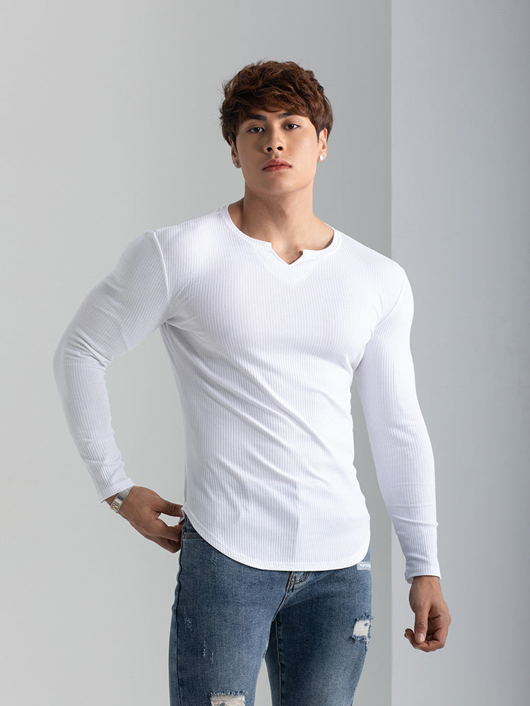 DeanJake® - Camiseta Slim Fit de Mangas Compridas