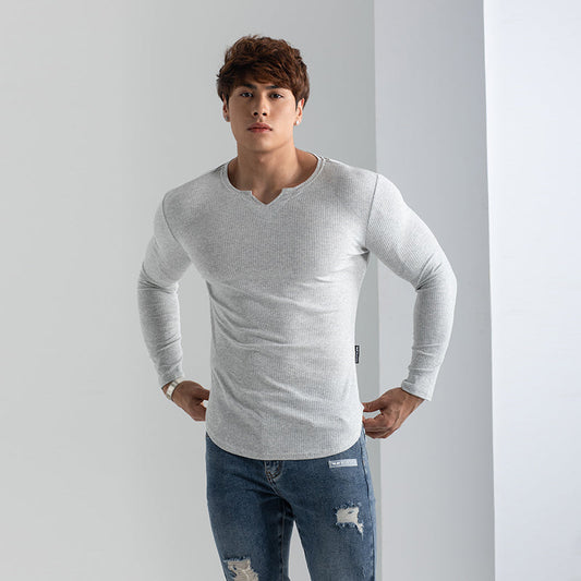 DeanJake® - Camiseta Slim Fit de Mangas Compridas
